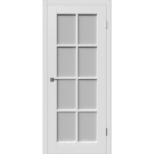 Дверь ВФД Зимняя коллекция Порта 20ДО0 эмаль белая стекло белый сатинат