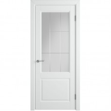 Дверь эмаль ВФД Stockgolm Dorren 58ДО0 Polar стекло белый сатинат с гравировкой