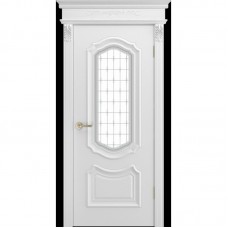 Дверь эмаль BP-DOORS Сюита B1 ДО Эмаль белая со стеклом матированном