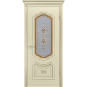 Межкомнатная дверь BPDOORS Соло R0 В3 - эмаль, цвет шампань патина белое золото (остеклённая) Межкомнатная дверь BPDOORS Соло R0 В3 - эмаль, цвет шампань патина белое золото (остеклённая)