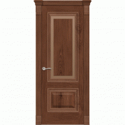 Межкомнатная дверь CITYDOORS Элеганс-4 ДО - шпон натуральный, цвет дуб миндаль, остеклённая