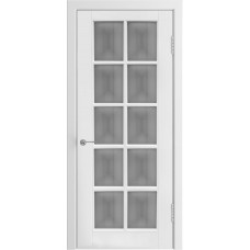 Межкомнатные двери Модель L-10  белая эмаль со стеклом