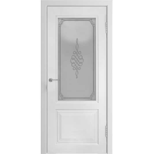 Межкомнатные двери Модель L-2.2 (дг) белая эмаль