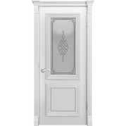  Межкомнатные двери Модель Торес белая эмаль со стеклом