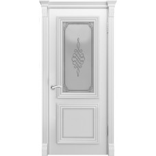  Межкомнатные двери Модель Торес белая эмаль со стеклом