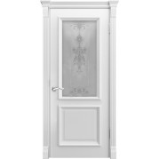  Межкомнатные двери Модель Вита белая эмаль со стеклом