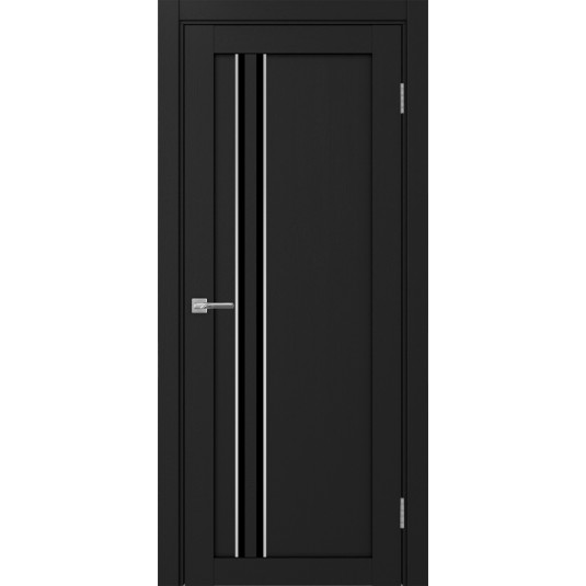 Межкомнатная дверь OPTIMA PORTE Турин_525АПС.121 молдинг ал.хром/черный экошпон Межкомнатная дверь OPTIMA PORTE Турин_525АПС.121 молдинг ал.хром/черный экошпон