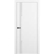 Межкомнатная дверь PORTIKA Porta-51 4AF  - FlexEmal, Shellac White стекло белое (с магнитным замком) 