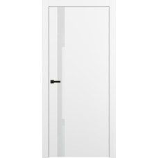 Межкомнатная дверь PORTIKA Porta-51 4AF  - FlexEmal, Shellac White стекло белое (с магнитным замком) 