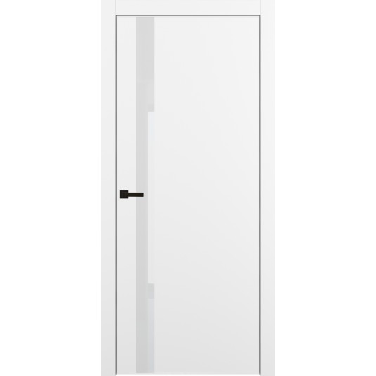 Межкомнатная дверь PORTIKA Porta-51 4AF  - FlexEmal, Shellac White стекло белое (с магнитным замком) 