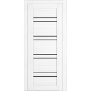 Дверь D 28 белый бланко стекло черное