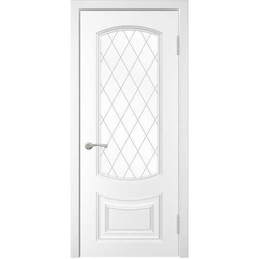 Дверь Форте ДО цвет Эмаль белая со стеклом