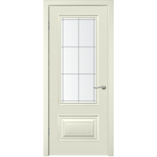 Дверь Симпл-2 ДО цвет Эмаль ваниль со стеклом
