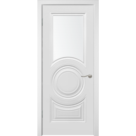 Дверь Симпл-4 ДО цвет Эмаль белая со стеклом