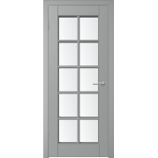 Межкомнатная дверь WANMARK Скай-1 ДО - эмаль, цвет северное окно (RAL 7040), остеклённая