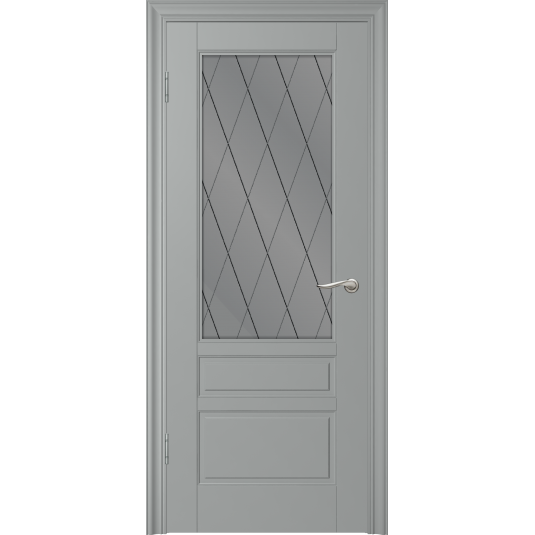 Дверь Скай-3 ДО Эмаль RAL 7040 стекло