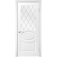 Дверь Виктория ДО цвет Эмаль белая со стеклом